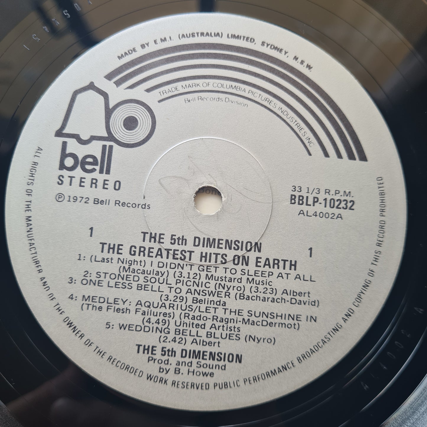 The 5th Dimension – Greatest Hits On Earth - 1972 (Australian reissue) - Vinyl Record LP