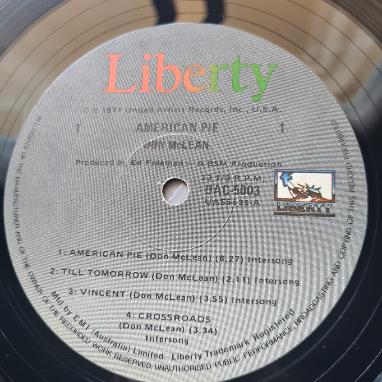 Don McLean – American Pie - 1971 (1986 Australian Pressing)- Vinyl Records LP