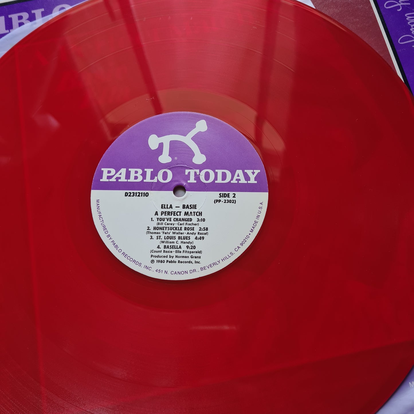 Ella Fitzgerald & Basie – A Perfect Match - 1980 - Vinyl Record LP (Red Vinyl)