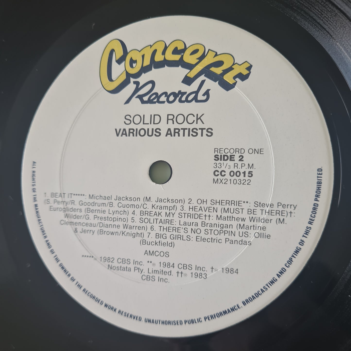 Various Artists – Solid R.O.C.K. - 1985 (Australian Only Pressing) - Vinyl Record 2LP (near mint)