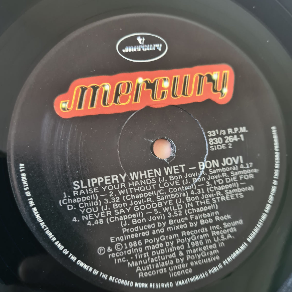 Bon Jovi – Slippery When Wet - 1986 - Vinyl Record LP