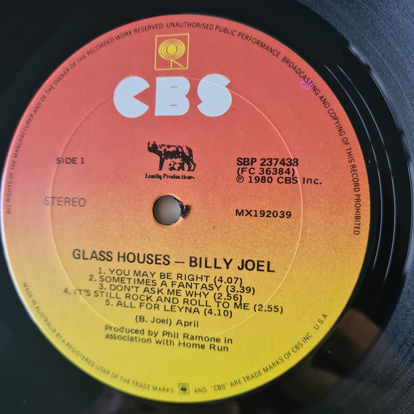 Billy Joel – Glass Houses - 1980 - Vinyl Record LP