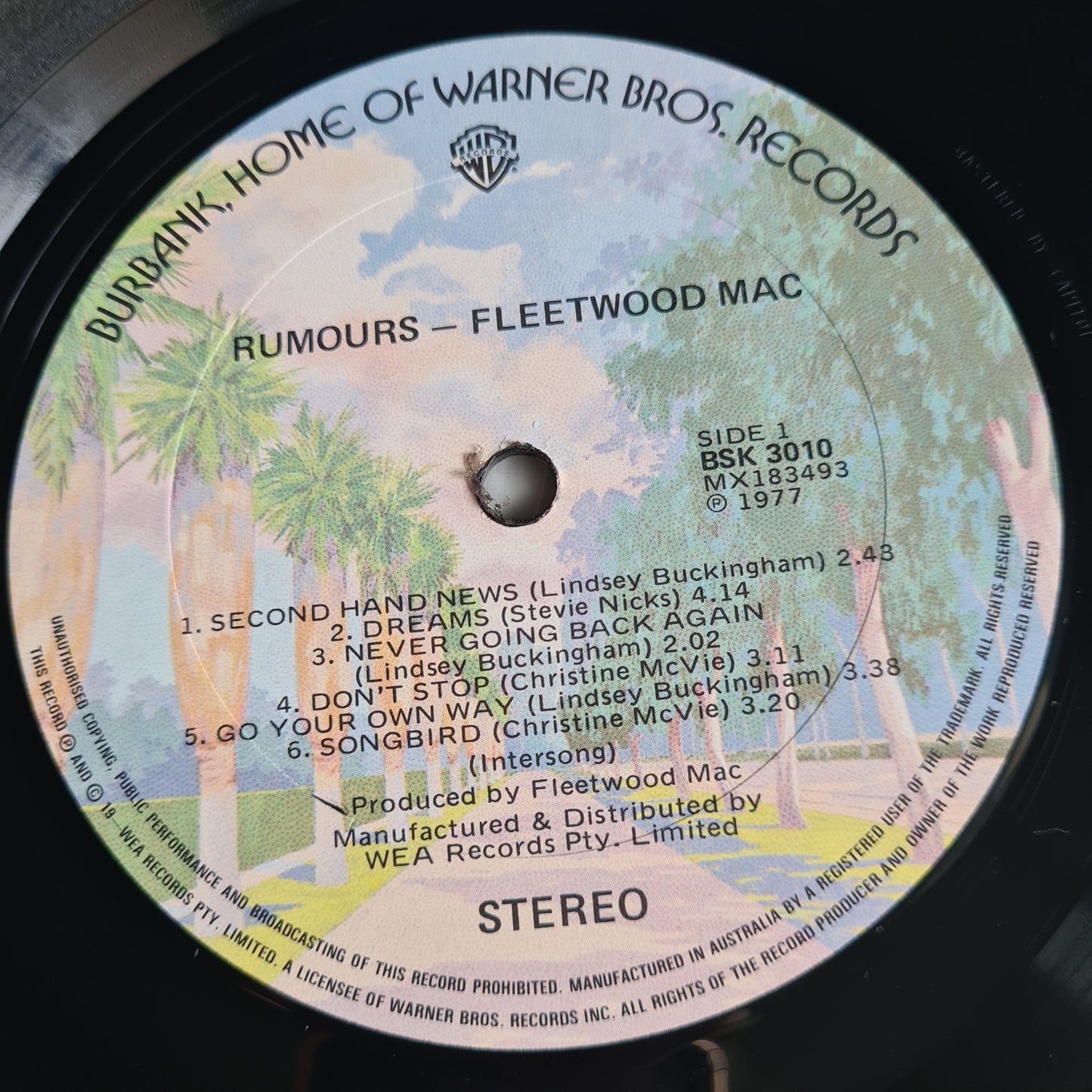 Fleetwood Mac – Rumours - 1977 (1st Australian Pressing- Textured Sleeve) - Vinyl Record LP