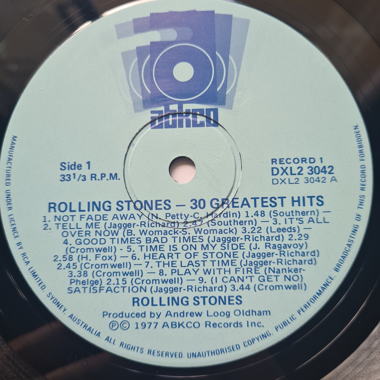 The Rolling Stones – 30 Greatest Hits - 1977 - Vinyl Record 2LP