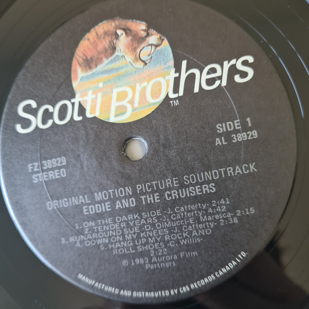 John Cafferty And The Beaver Brown Band - Eddie And The Cruisers (Original Motion Picture Soundtrack) - 1983 - Vinyl Record LP (Near Mint)