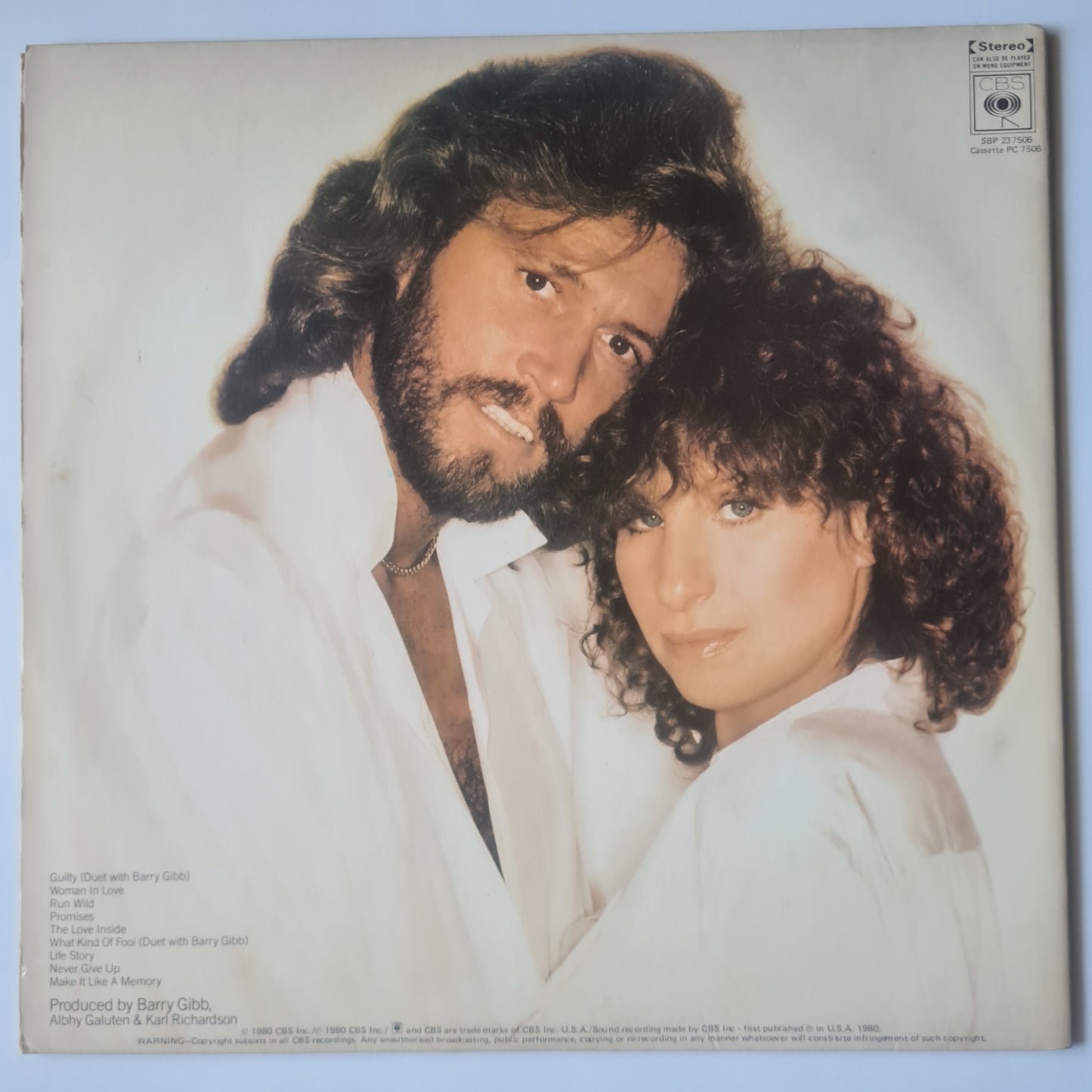Barbara Streisand/ Barry Gibb – Guilty - 1980 - Vinyl Record LP