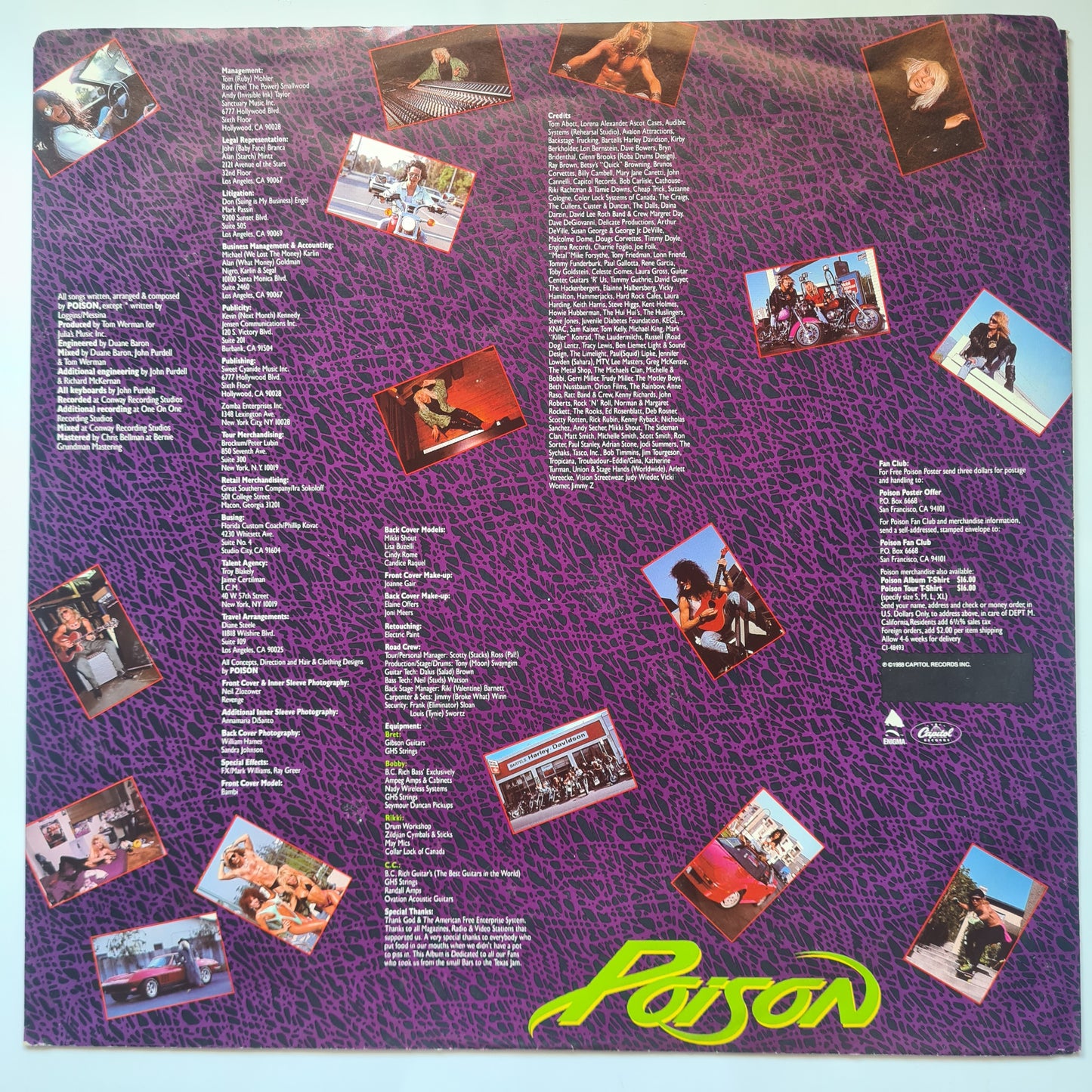 Poison – Open Up & Say... Ahh! - 1988 (Canadian Press) - Vinyl Record LP (near mint)