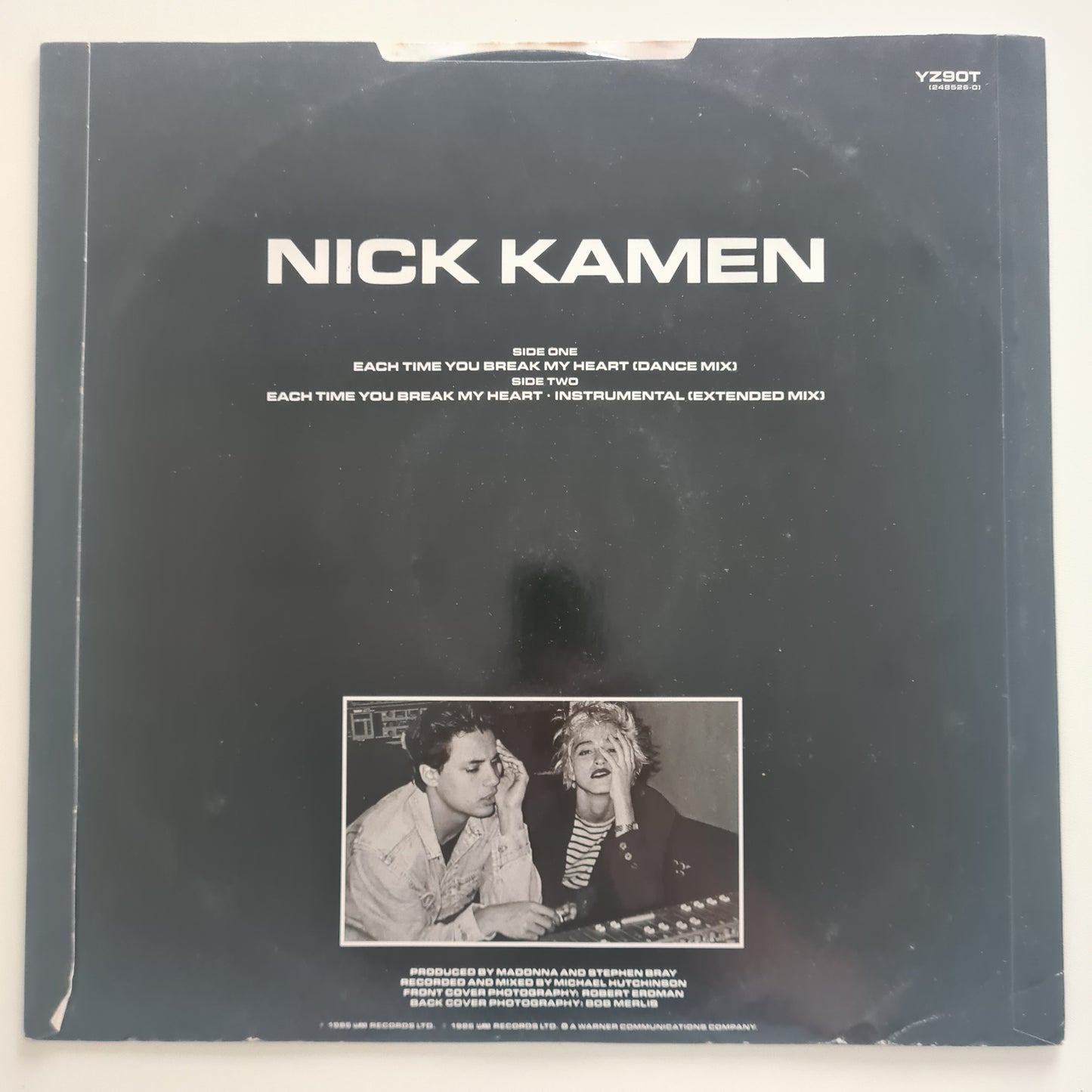 Nick Kamen – Each Time You Break My Heart (Dance Mix) - 1986 - Vinyl Record 12" Maxi Single
