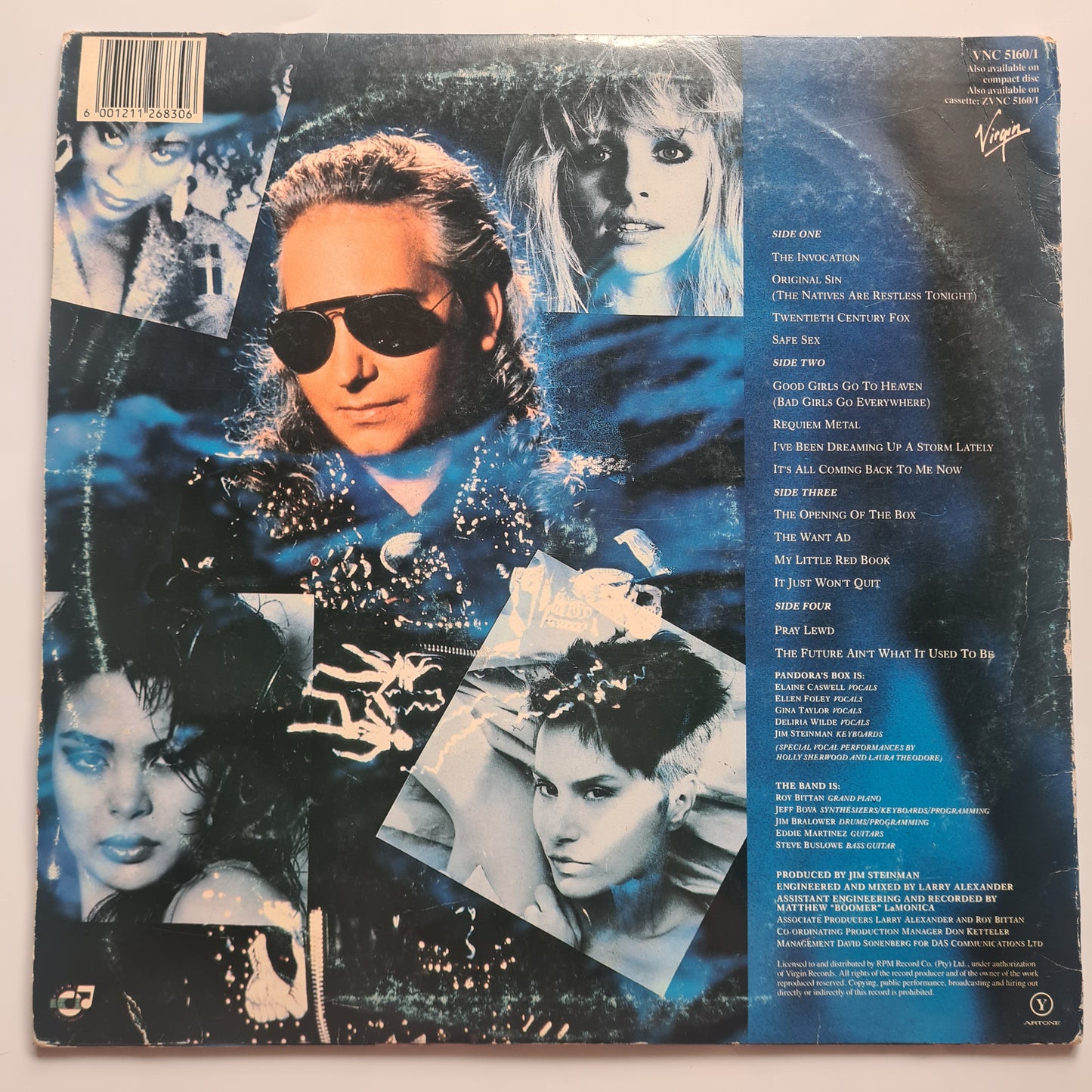 Pandora's Box (Jim Steinman) – Original Sin- 1989 (South African Pressing) - Vinyl Record 2LP