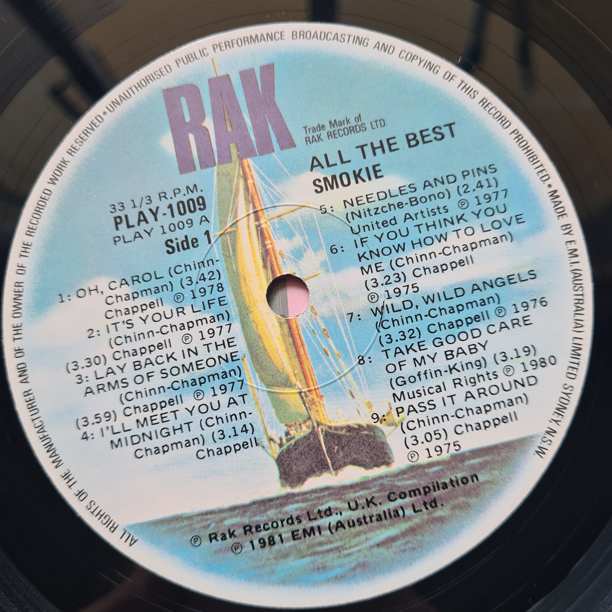 Smokie – All The Best (Greatest Hits) - 1981 - Vinyl Record LP