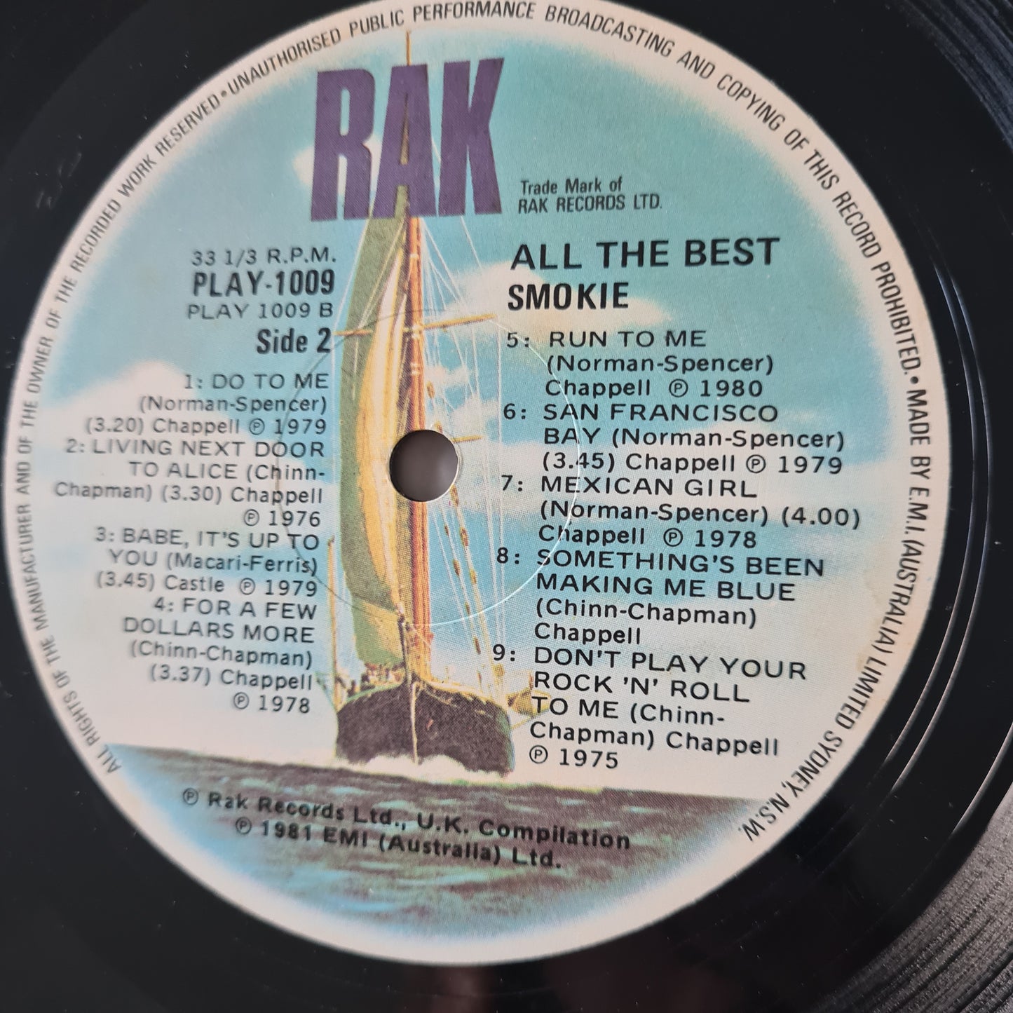 Smokie – All The Best (Greatest Hits) - 1981 - Vinyl Record LP
