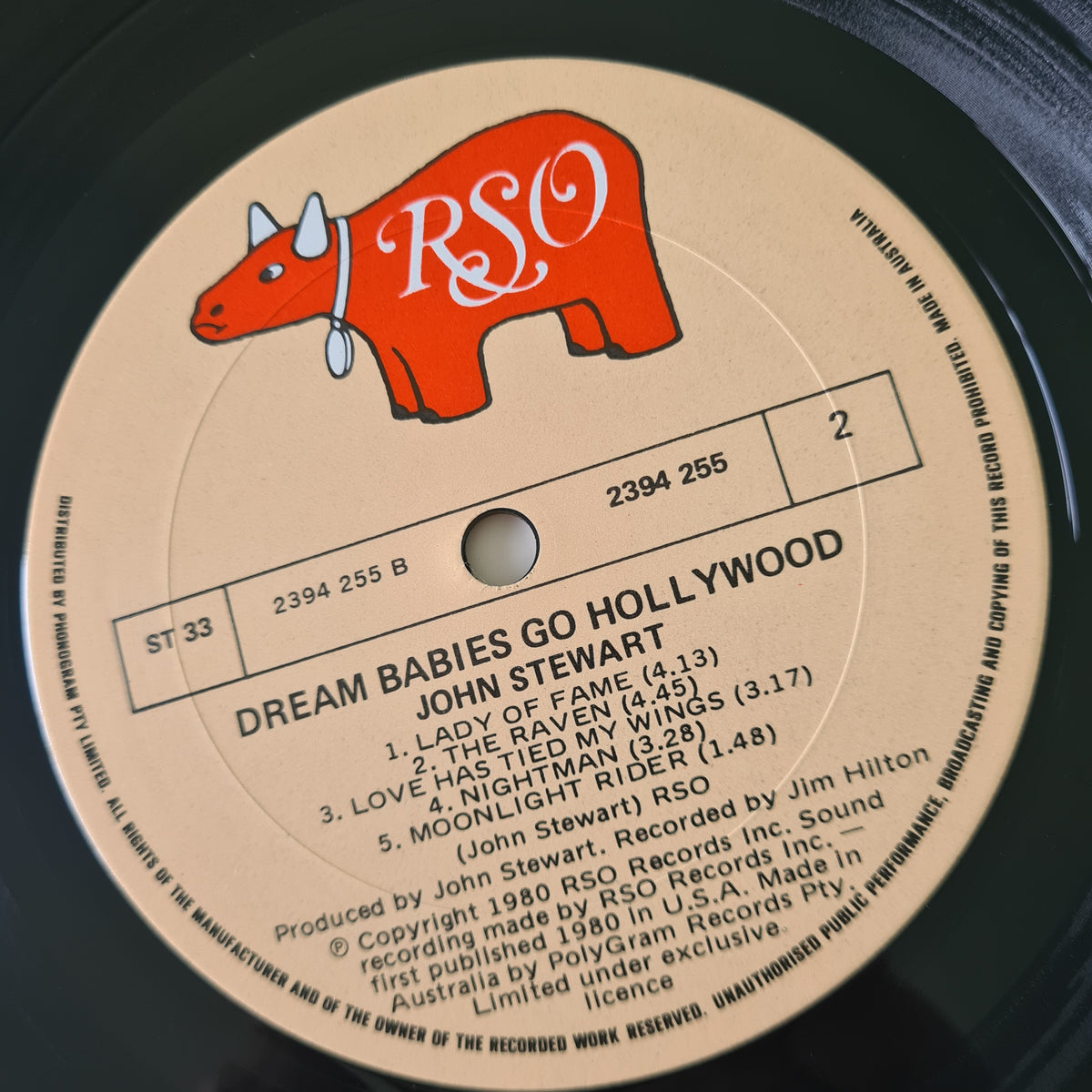 John Stewart  – Dream Babies Go Hollywood - 1980 - Vinyl Record LP