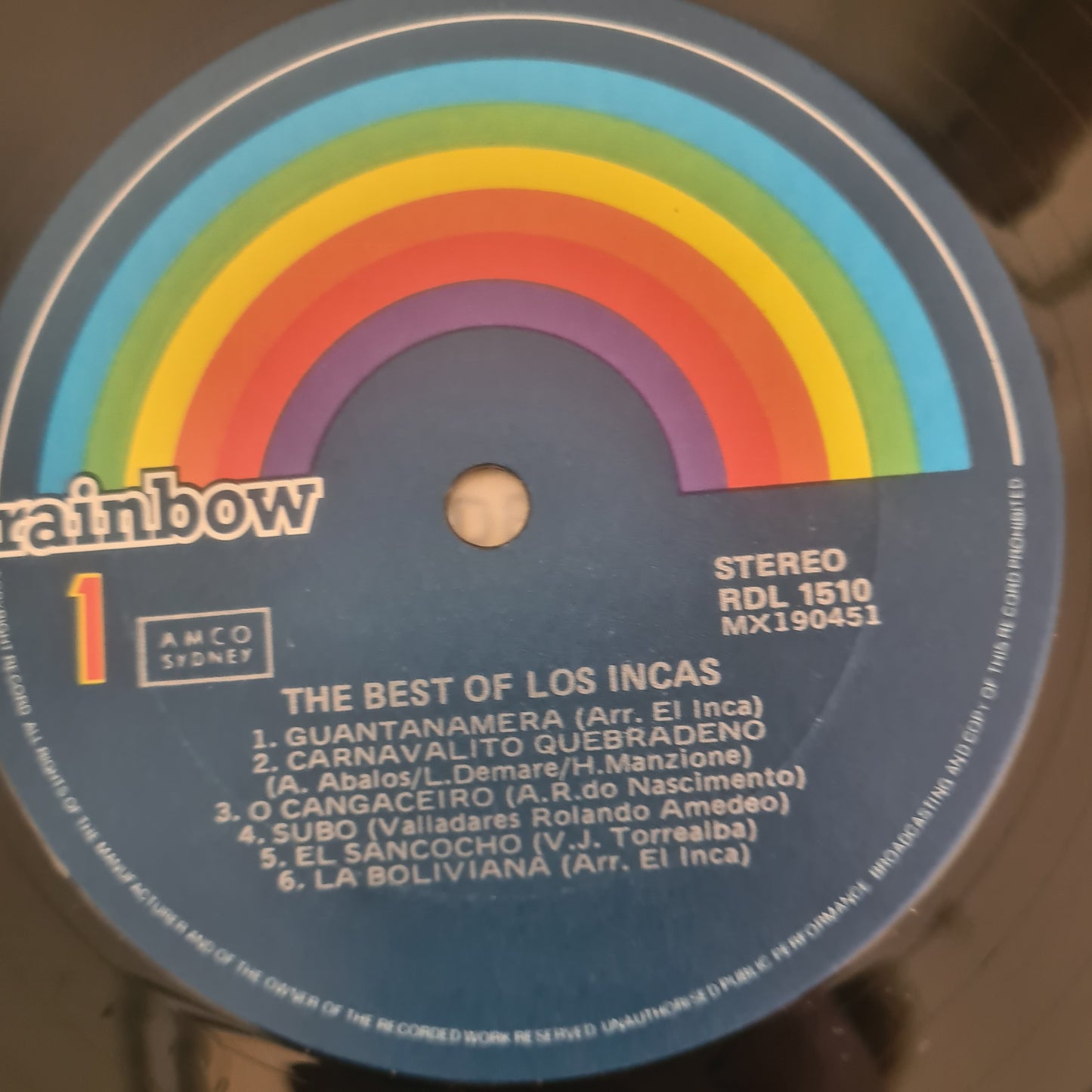 Los Incas – The Best Of Los Incas - 1979 - Vinyl Record LP