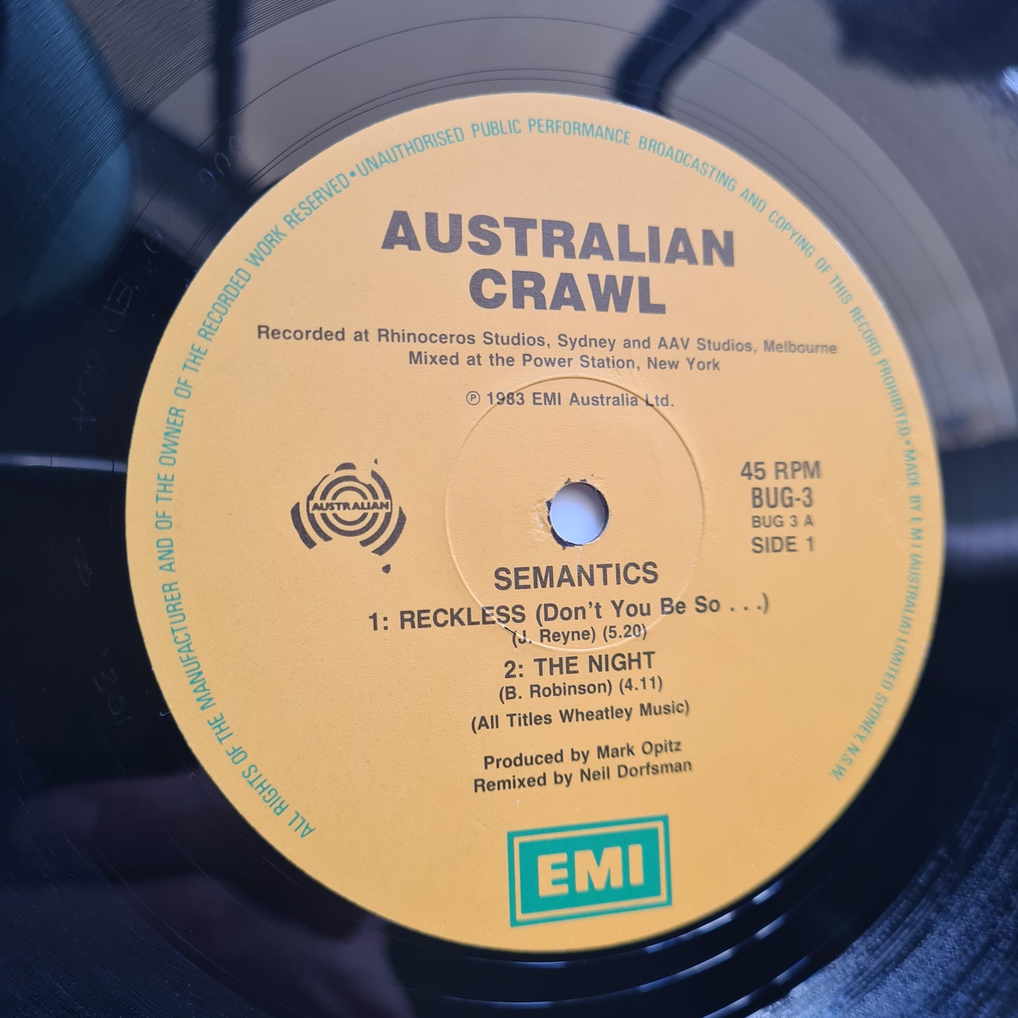 Australian Crawl – Semantics - 1983 - Vinyl Record LP