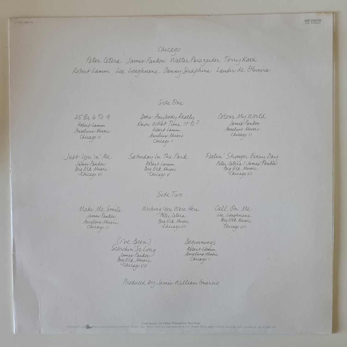 Chicago – Chicago IX - Chicago's Greatest Hits - 1975 - Vinyl Record LP