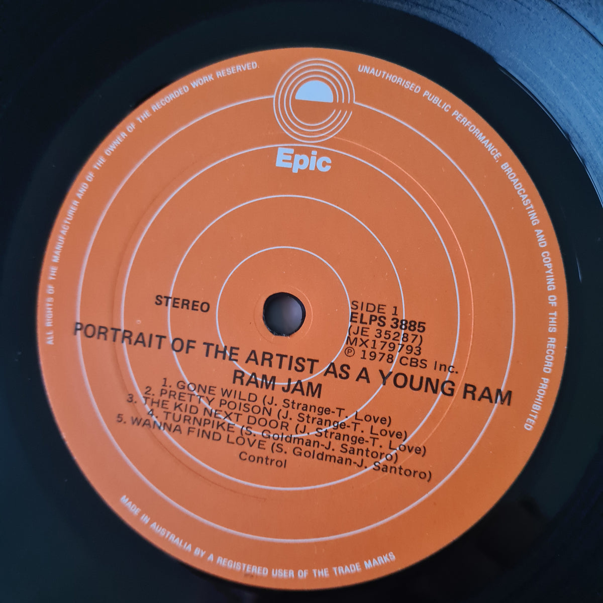 Ram Jam – Portrait Of The Artist As A Young Ram (Greatest Hits) - 1978 - Vinyl Record LP