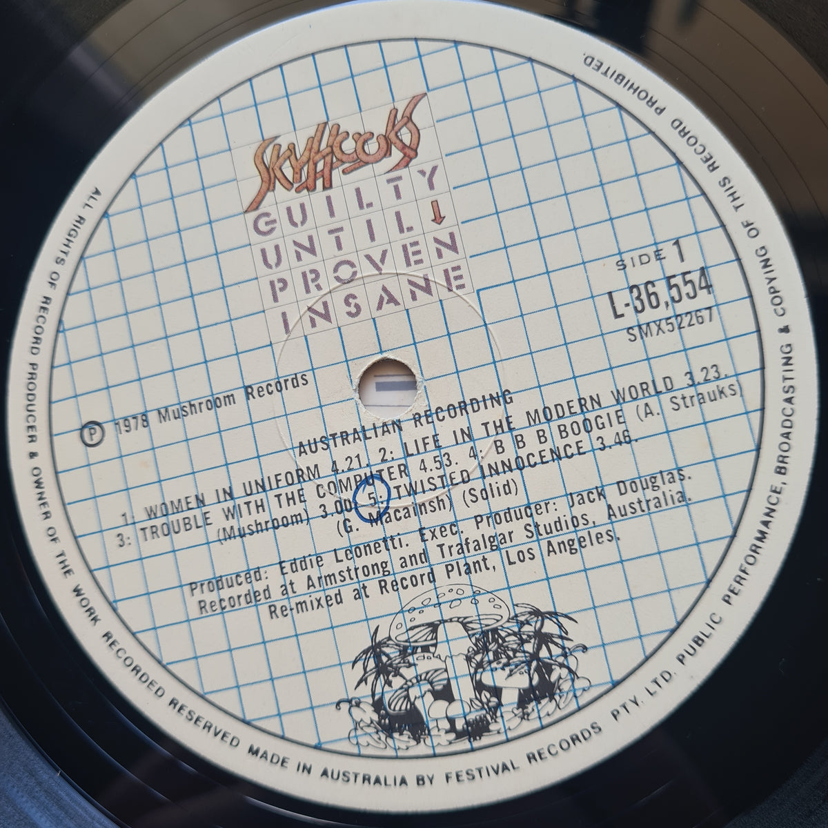 Skyhooks – Guilty Until Proven Insane - 1978 - Vinyl Record LP