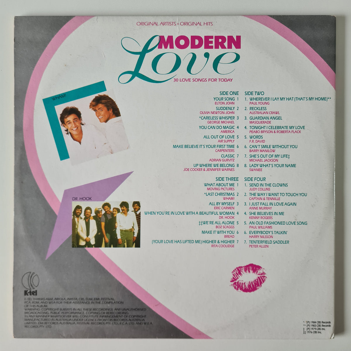 Various Artists – Modern Love 30 Love Songs For Today - 1988 (Australian Only Release) - Vinyl Record 2LP