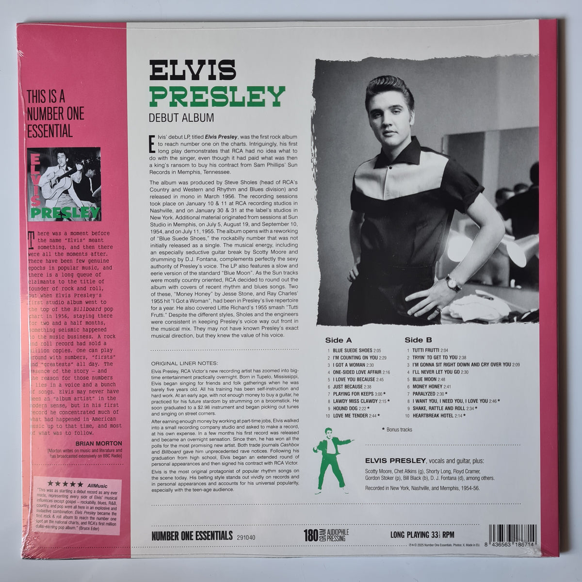 Elvis Presley – Elvis Presley (Debut Album) - 1956 (2025 European Pressing with Bonus Tracks) - Vinyl Record LP (BRAND NEW SEALED)