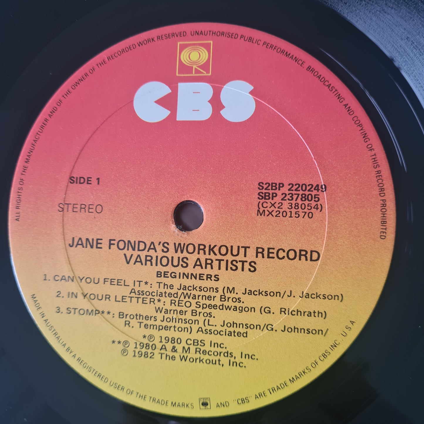 Various – Jane Fonda's Workout Record - 1982 - Vinyl Record 2LP