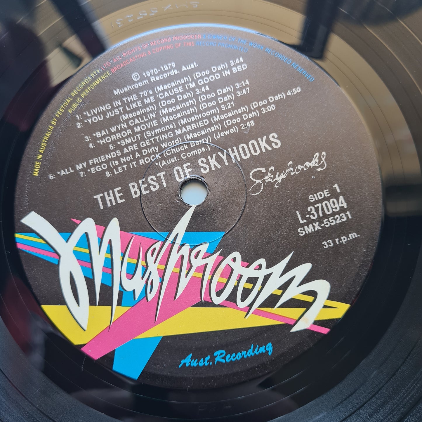 Skyhooks – The Best Of The Skyhooks - 1979 (rare 80's pressing) - Vinyl Record LP (Excellent)
