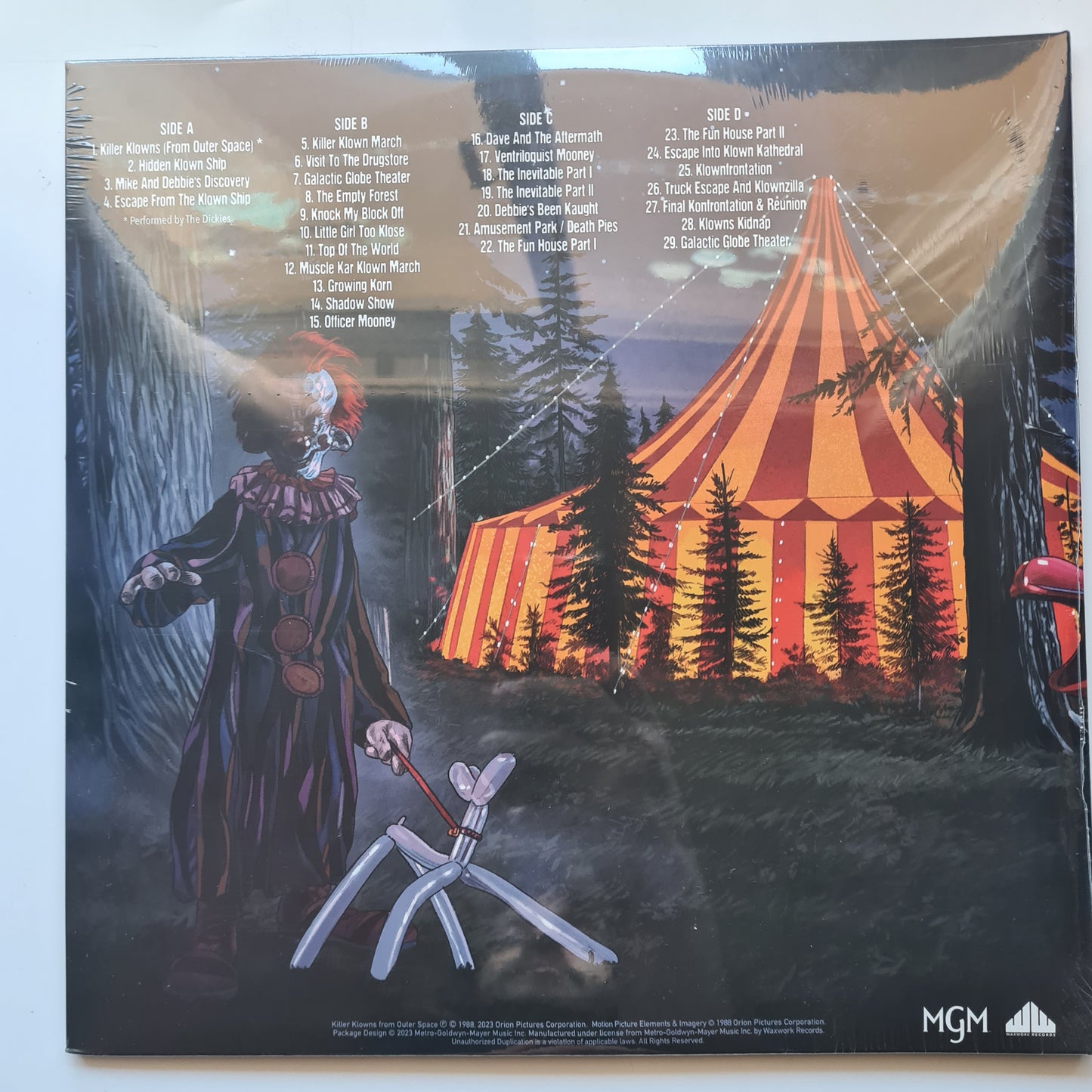 John Massari – Killer Klowns From Outer Space - 2023 ("Klownzilla" Pinwheel Coloured Vinyl) - Vinyl Record 2LP (Mint Sealed)