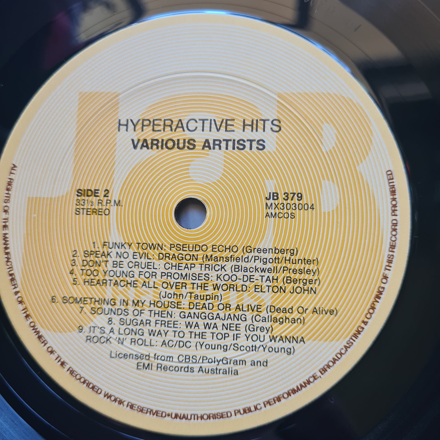 Various Artists/Hits Album - Hyperactive Hits - Vinyl Record LP (AUSTRALIAN ONLY PRESSING)