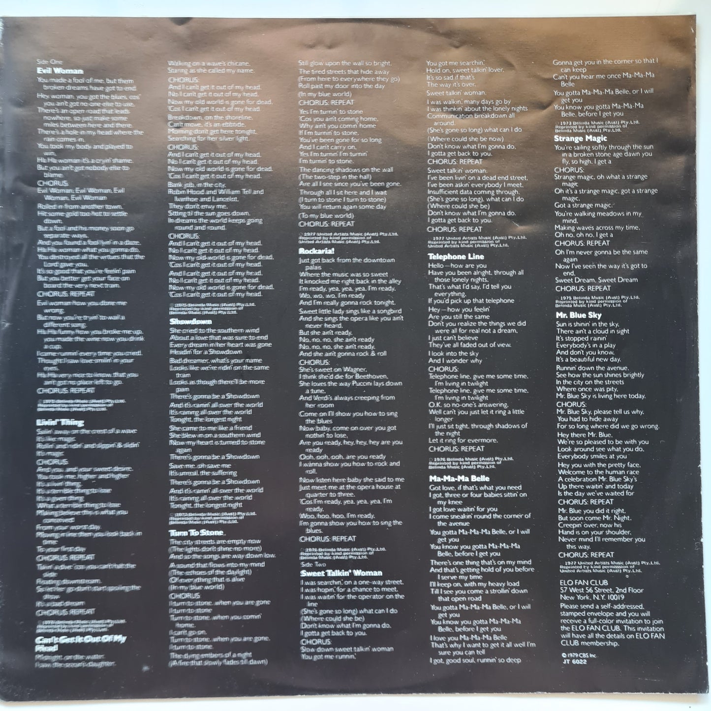 ELO – ELO's Greatest Hits - 1979 - Vinyl Record LP (near mint)