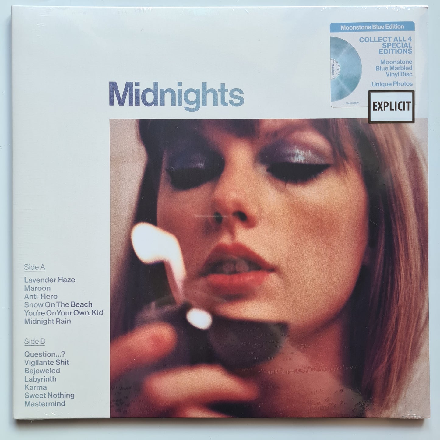 Taylor Swift – Midnights - 2022 (Moonstone Blue Marbled Vinyl) - Vinyl Record LP (Brand New Sealed)