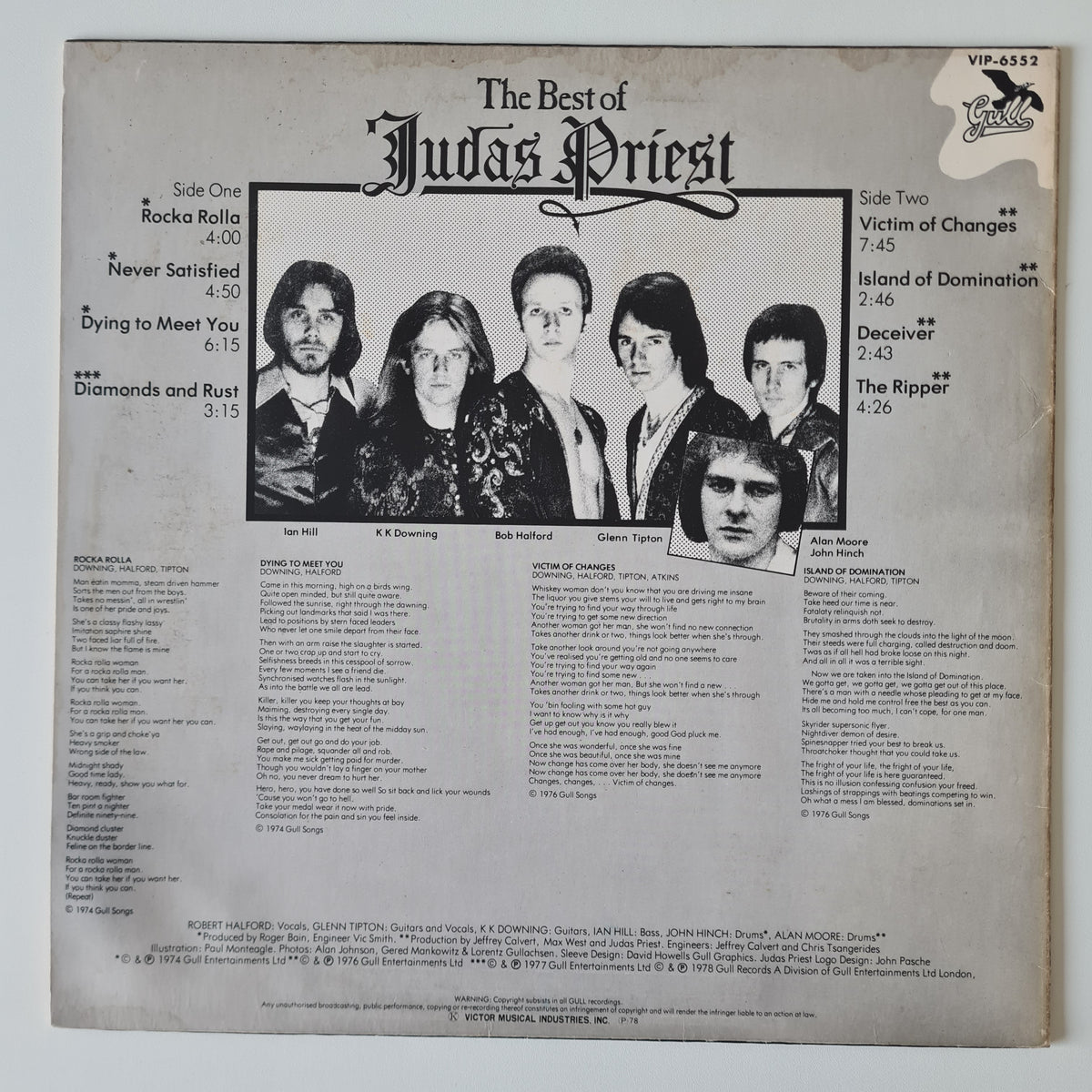 Judas Priest – The Best Of - 1978 (Japanese Promo Pressing) - Vinyl Record LP (Near Mint)
