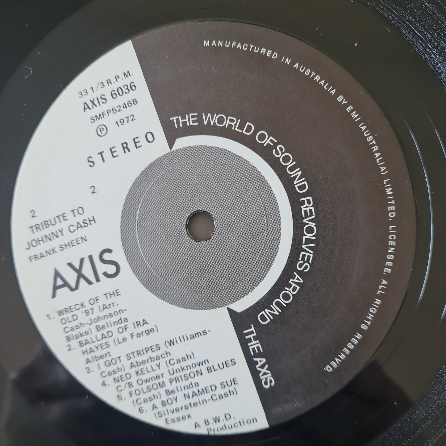 Frank Sheen – Tribute To Johnny Cash - Unknown Year - Vinyl Record LP