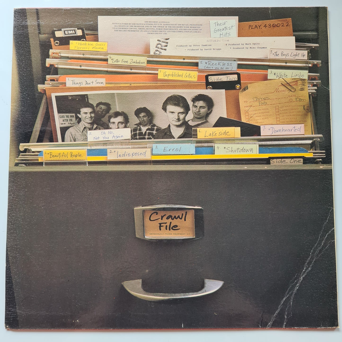 Australian Crawl – Crawl File (Greatest Hits) - 1984 - Vinyl Record LP