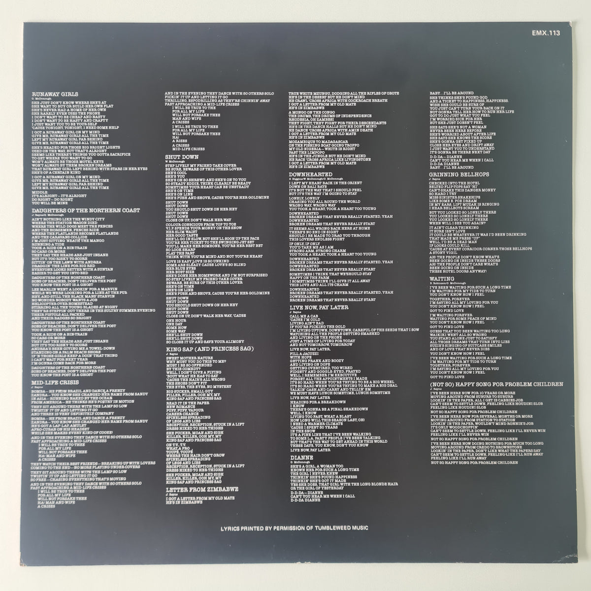 Australian Crawl – Sons Of Beaches - 1982 - Vinyl Record LP