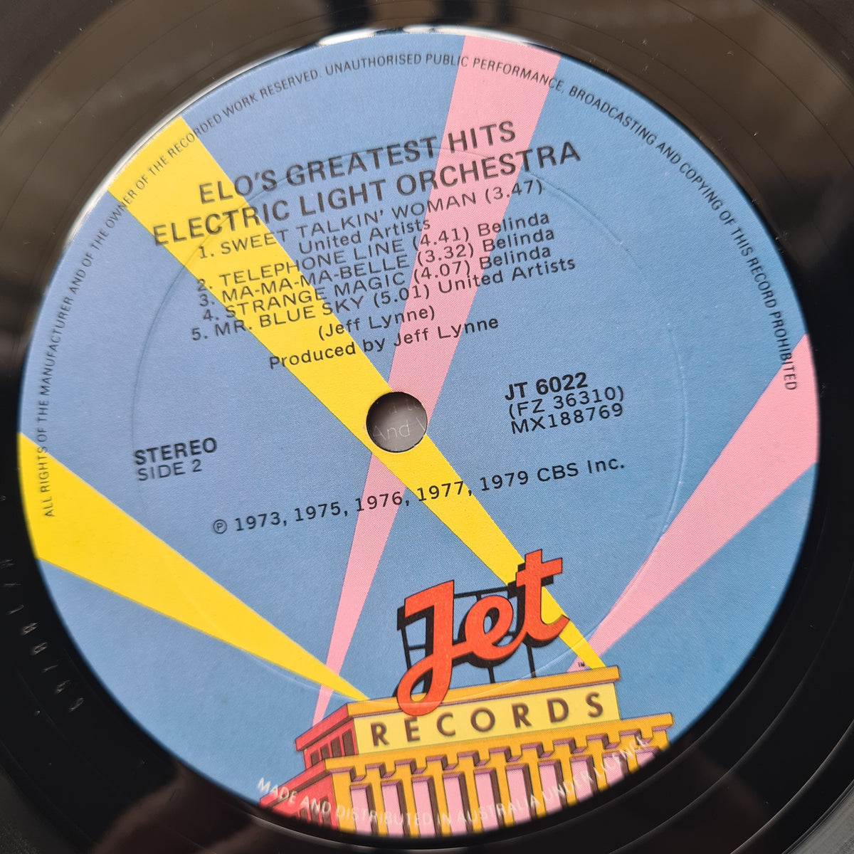 ELO – ELO's Greatest Hits - 1979 - Vinyl Record LP