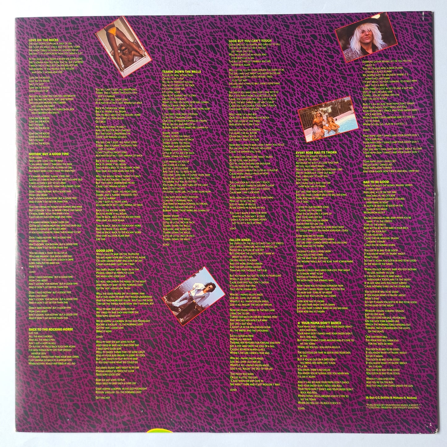 Poison – Open Up & Say... Ahh! - 1988 (Australian Tour Edition Transparent Green Vinyl) - Vinyl Record LP