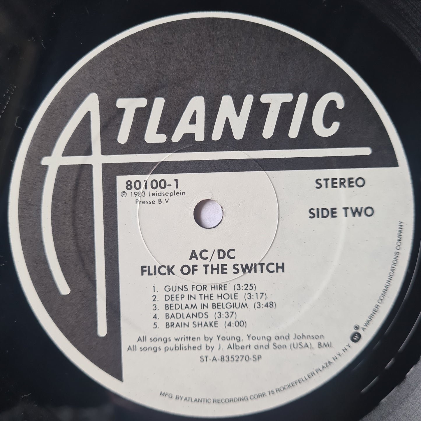 AC/DC – Flick Of The Switch - 1983 - Vinyl Record LP