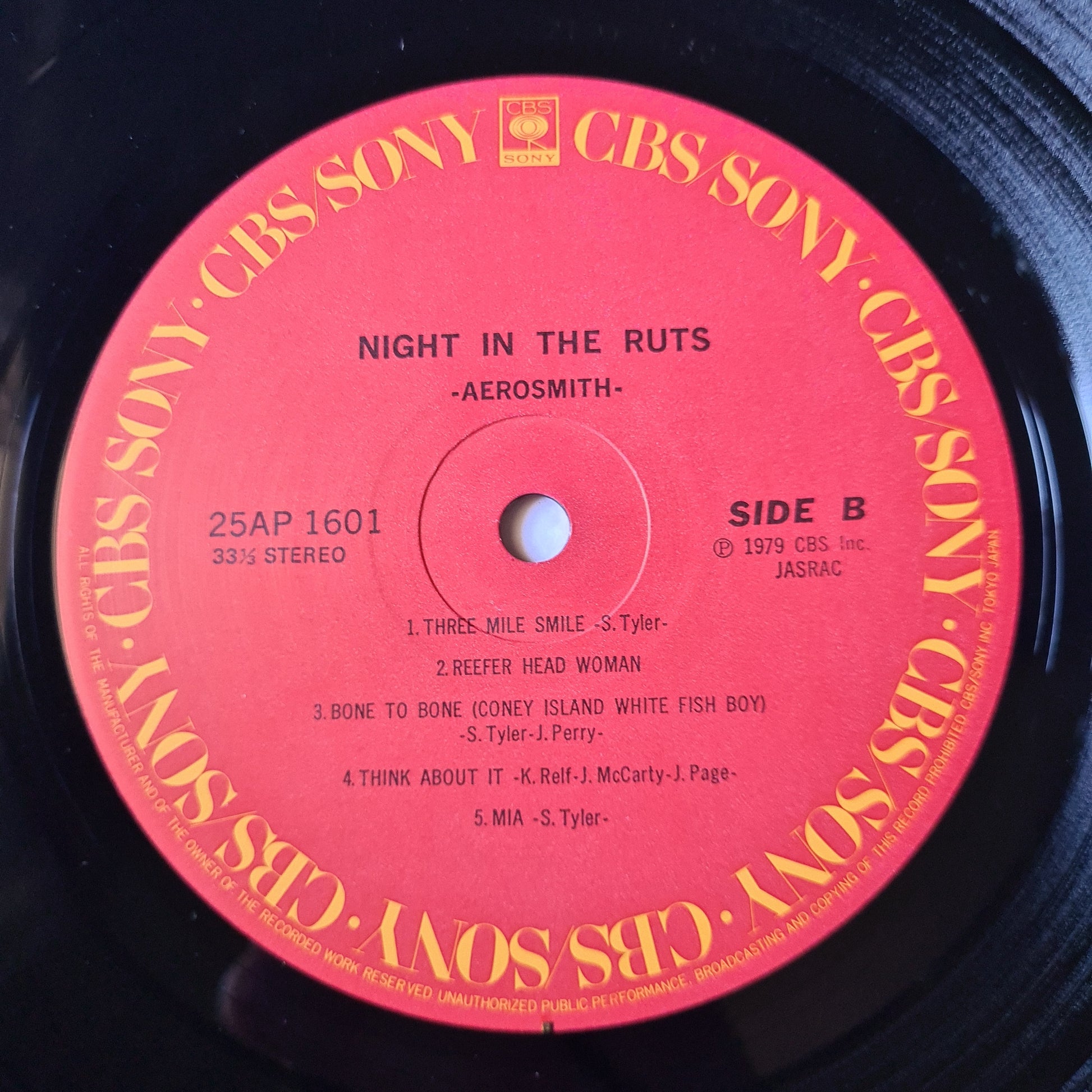 Aerosmith – Night In The Ruts - 1979 - Vinyl Record LP - Sound Hound Records