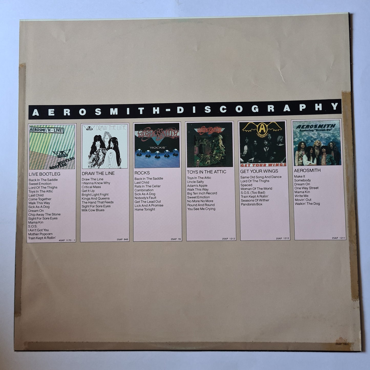 Aerosmith – Night In The Ruts - 1979 - Vinyl Record LP - Sound Hound Records
