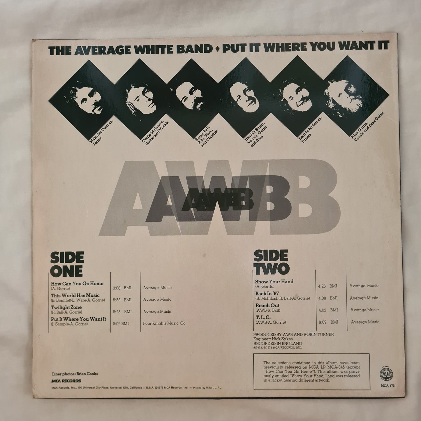 Average White Band – Put It Where You Want It - 1975 - Vinyl Record LP - Sound Hound Records
