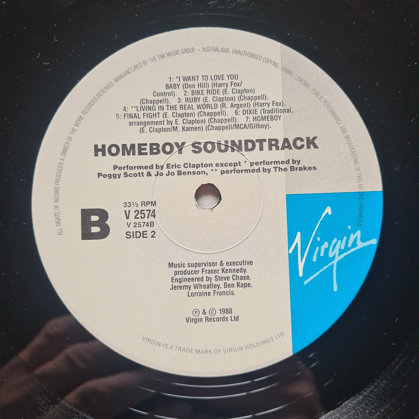 Eric Clapton – Homeboy (Soundtrack) - 1988 - Vinyl Record LP - Sound Hound Records
