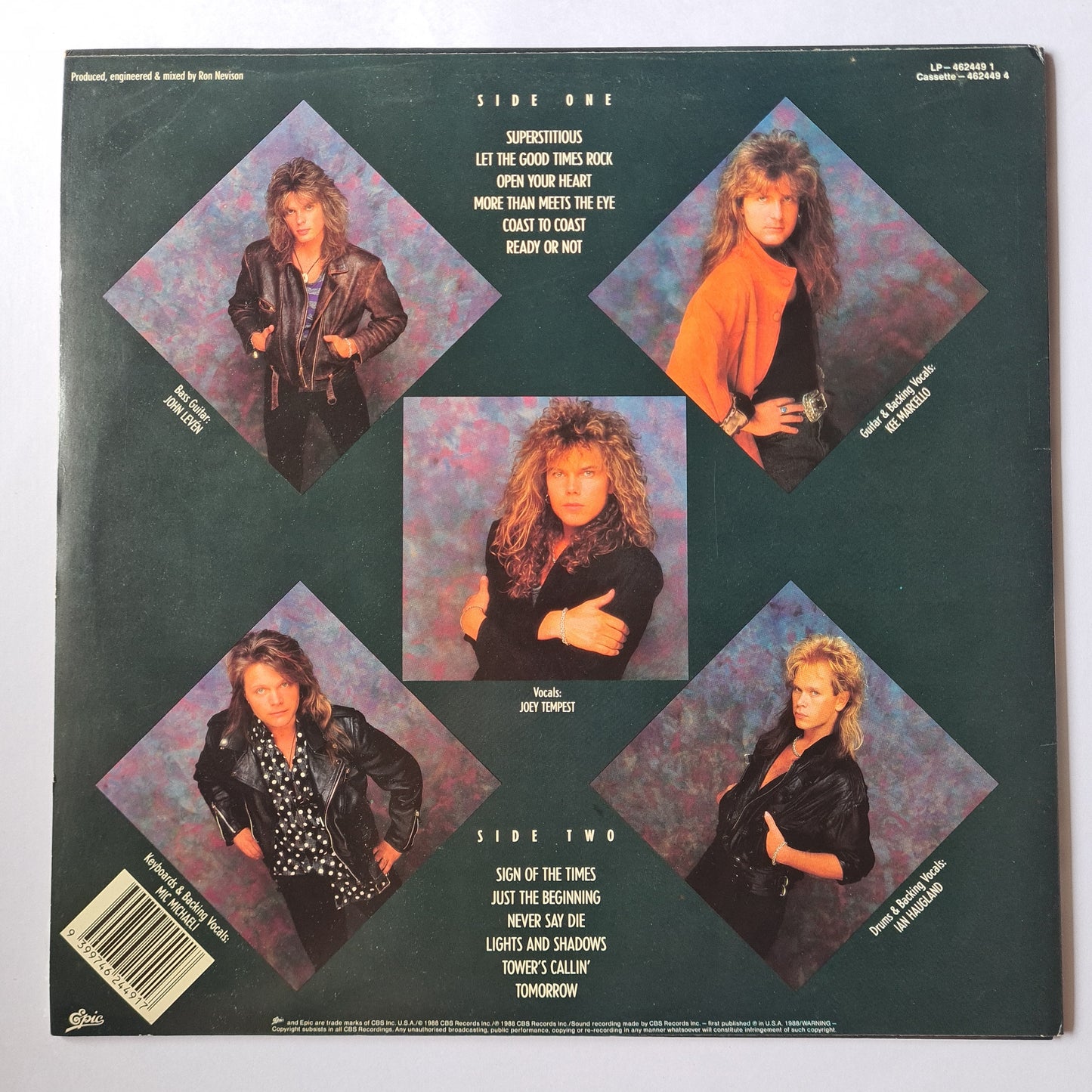 Europe – Out Of This World - 1988 - Vinyl Record LP - Sound Hound Records