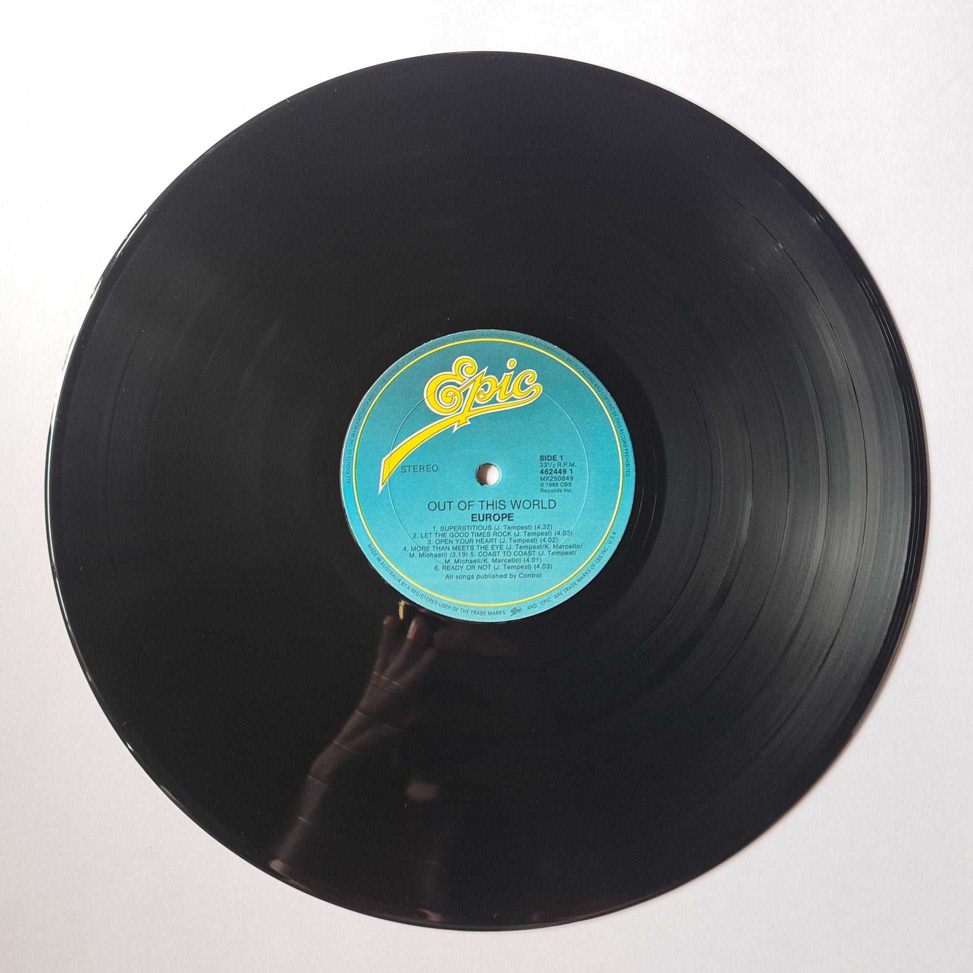 Europe – Out Of This World - 1988 - Vinyl Record LP - Sound Hound Records