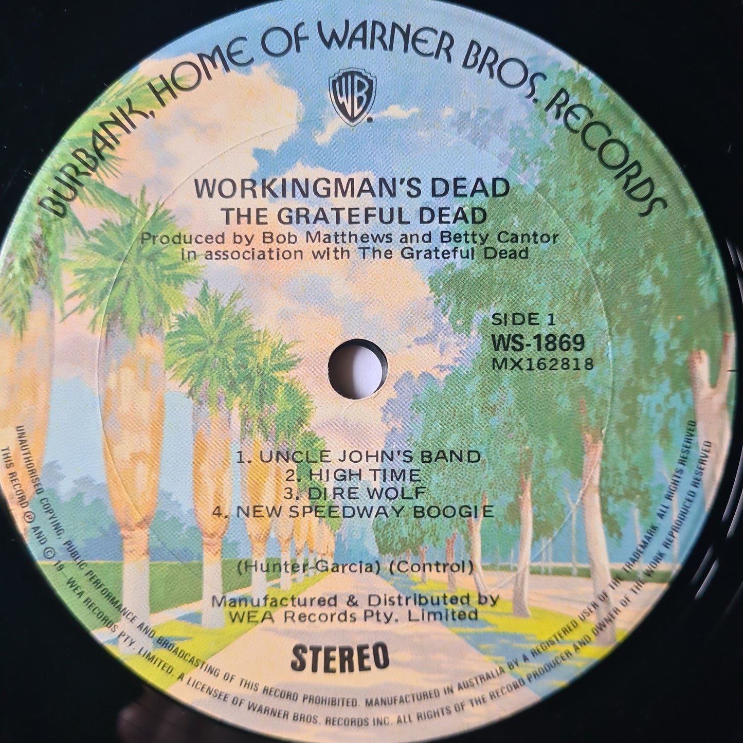 Grateful Dead – Workingman's Dead - 1975 - Vinyl Record LP - Sound Hound Records