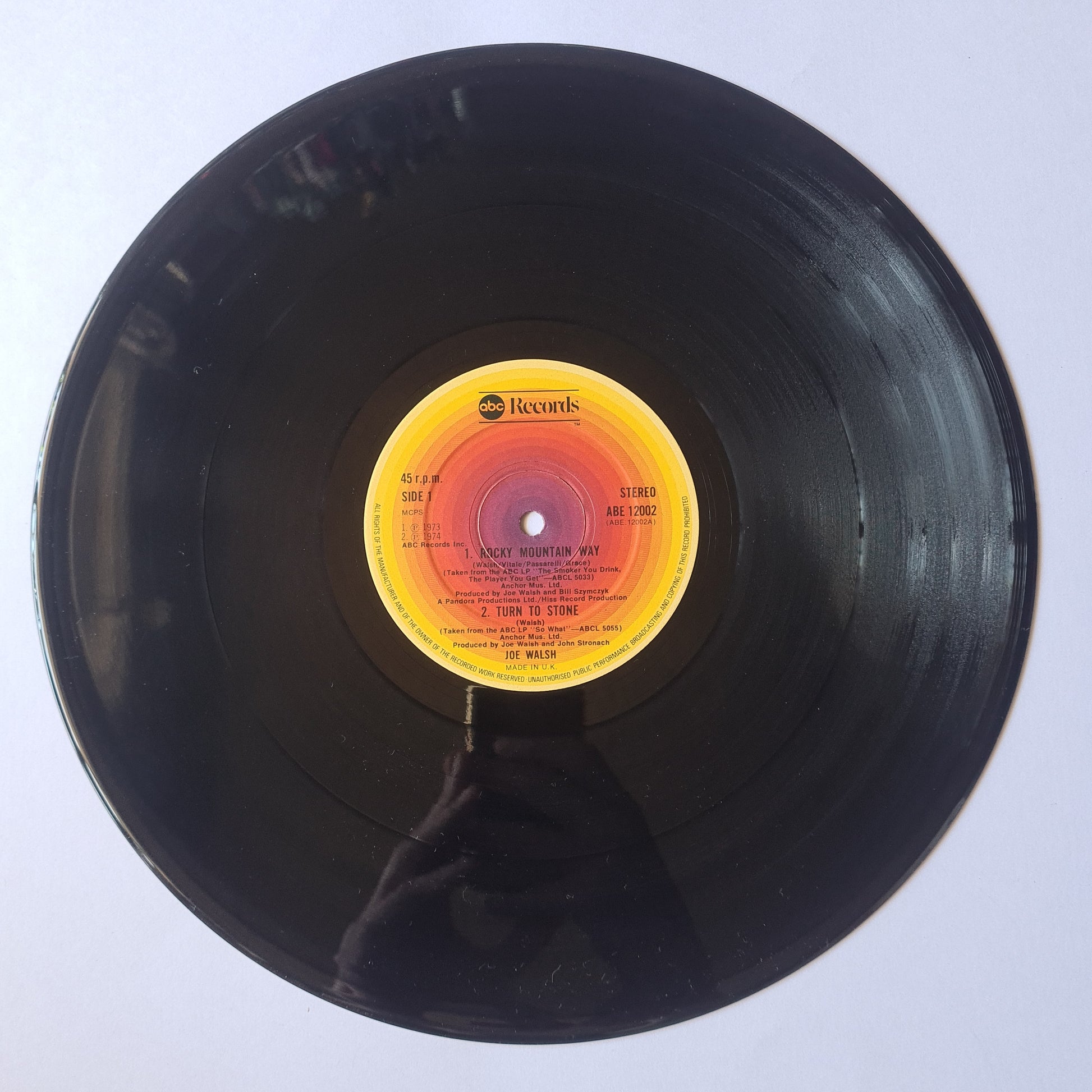 Joe Walsh (Eagles) – Four Tracks From Joe Walsh - 1977 - Vinyl Record EP - Sound Hound Records