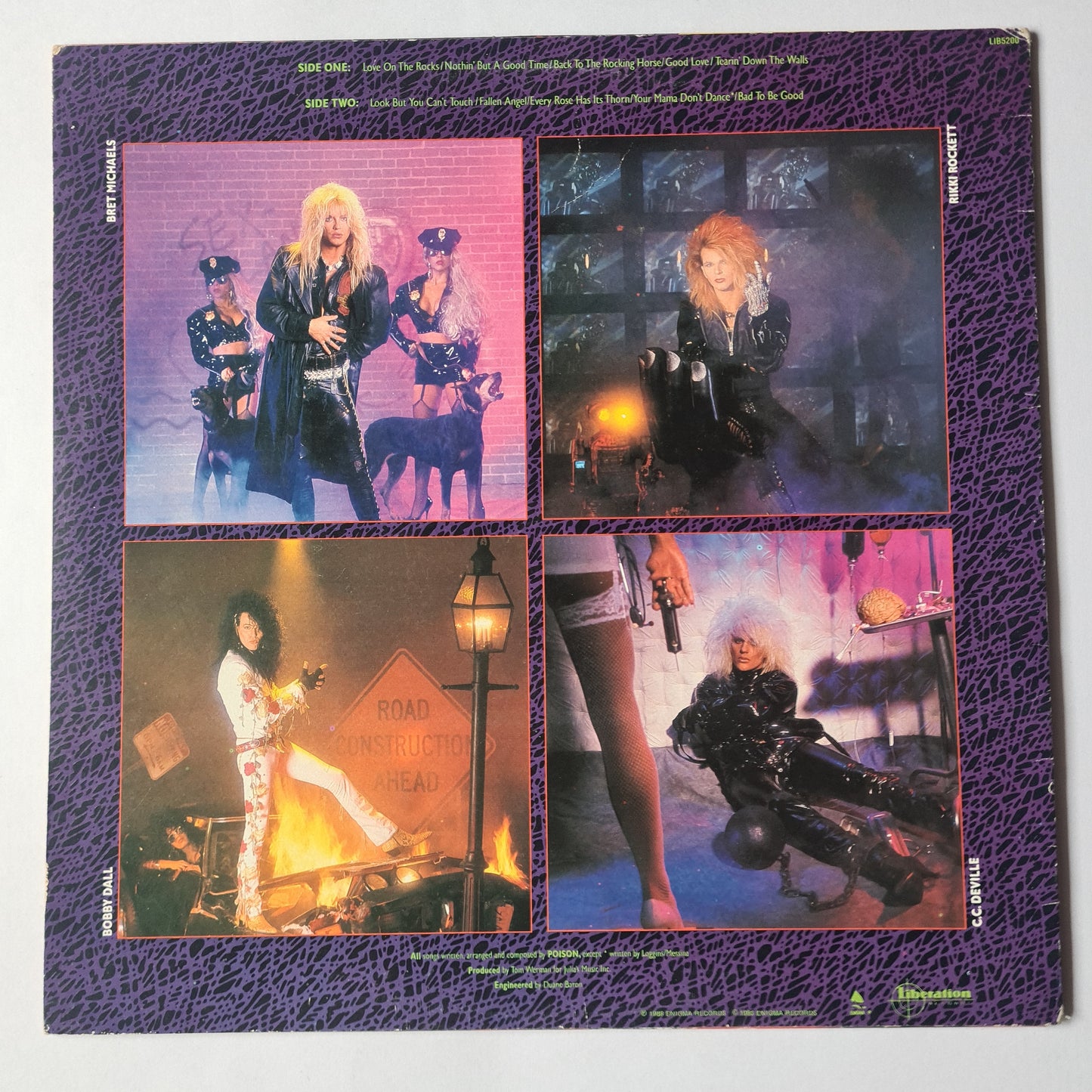 Poison – Open Up & Say... Ahh! - 1988 (Australian Tour Edition Transparent Green Vinyl) - Vinyl Record LP - Sound Hound Records