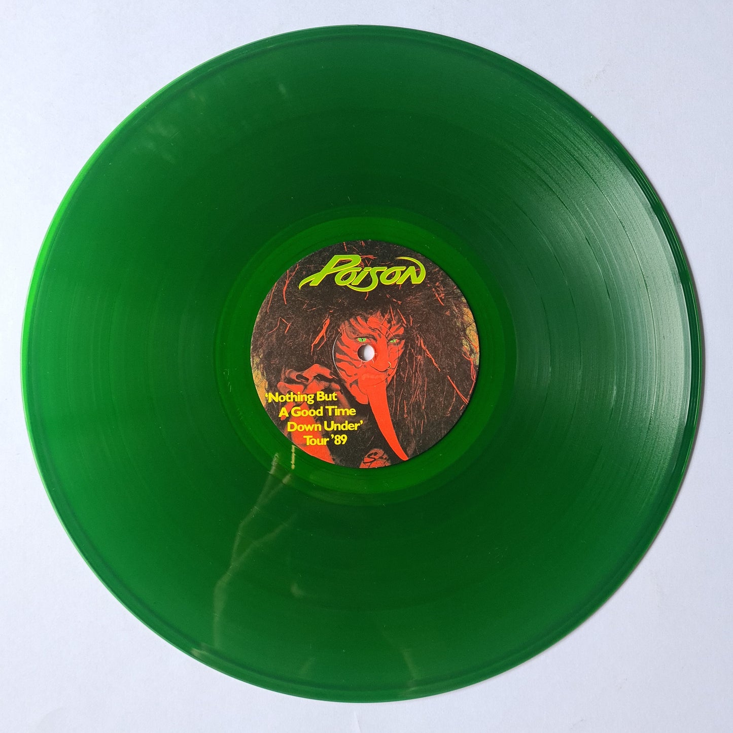 Poison – Open Up & Say... Ahh! - 1988 (Australian Tour Edition Transparent Green Vinyl) - Vinyl Record LP - Sound Hound Records