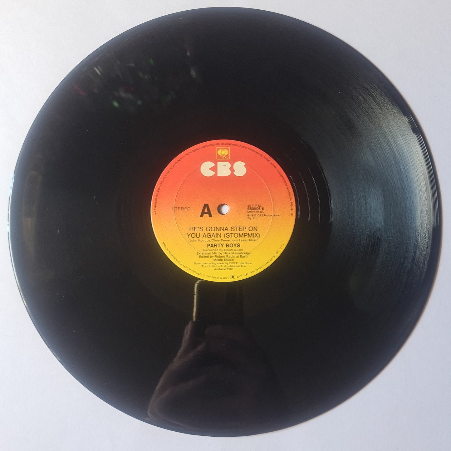The Party Boys – He's Gonna Step On You Again (Stompmix: 12 Inch Single) - 1987 - Vinyl Record maxi Single - Sound Hound Records