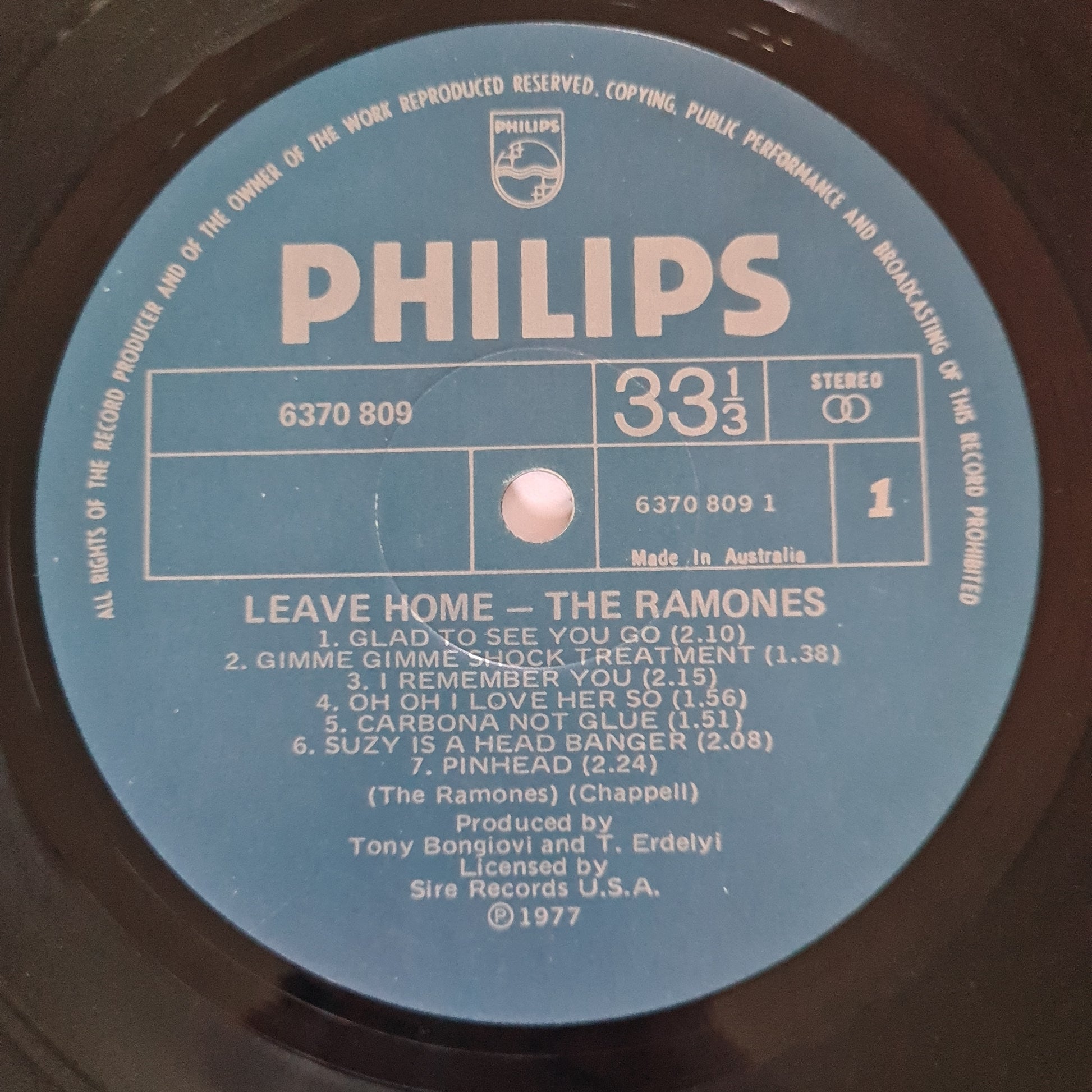 The Ramones – Leave Home - 1977 - Vinyl Record LP - Sound Hound Records