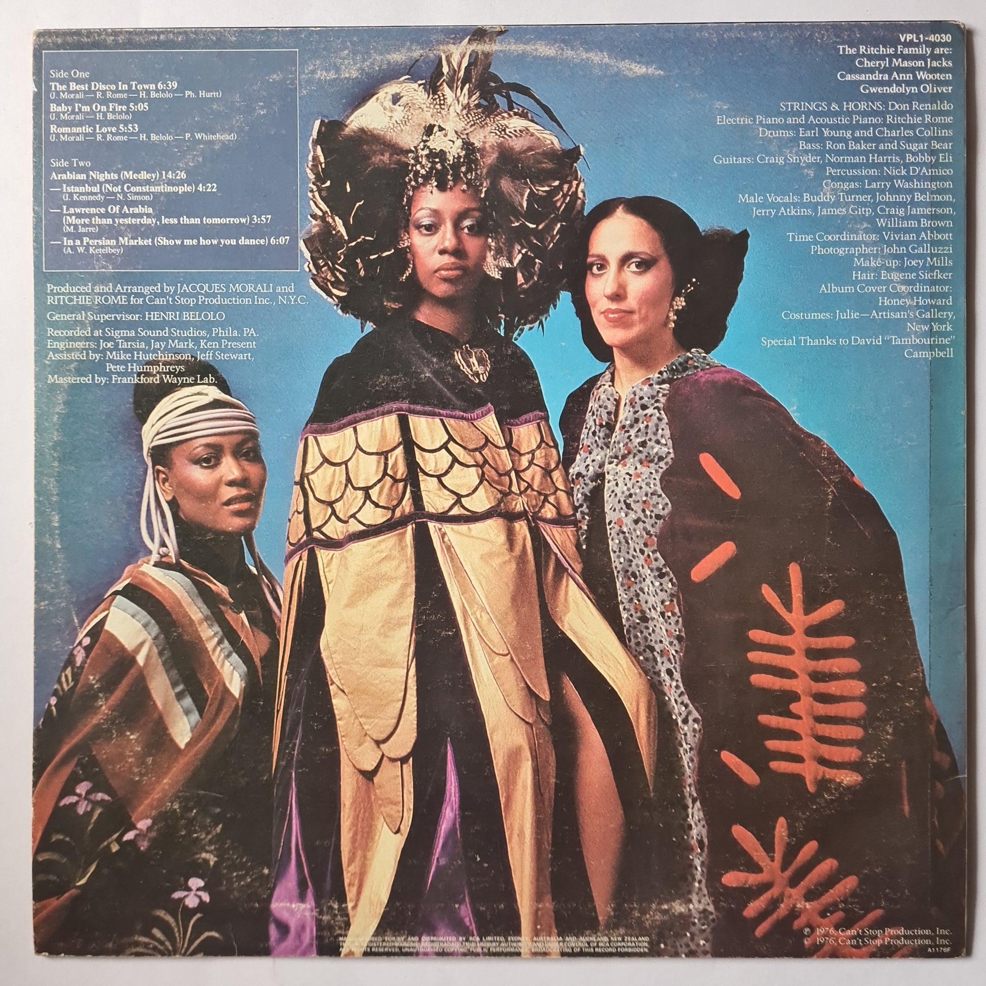The Ritchie Family – Arabian Nights - 1976 - Vinyl Record LP - Sound Hound Records
